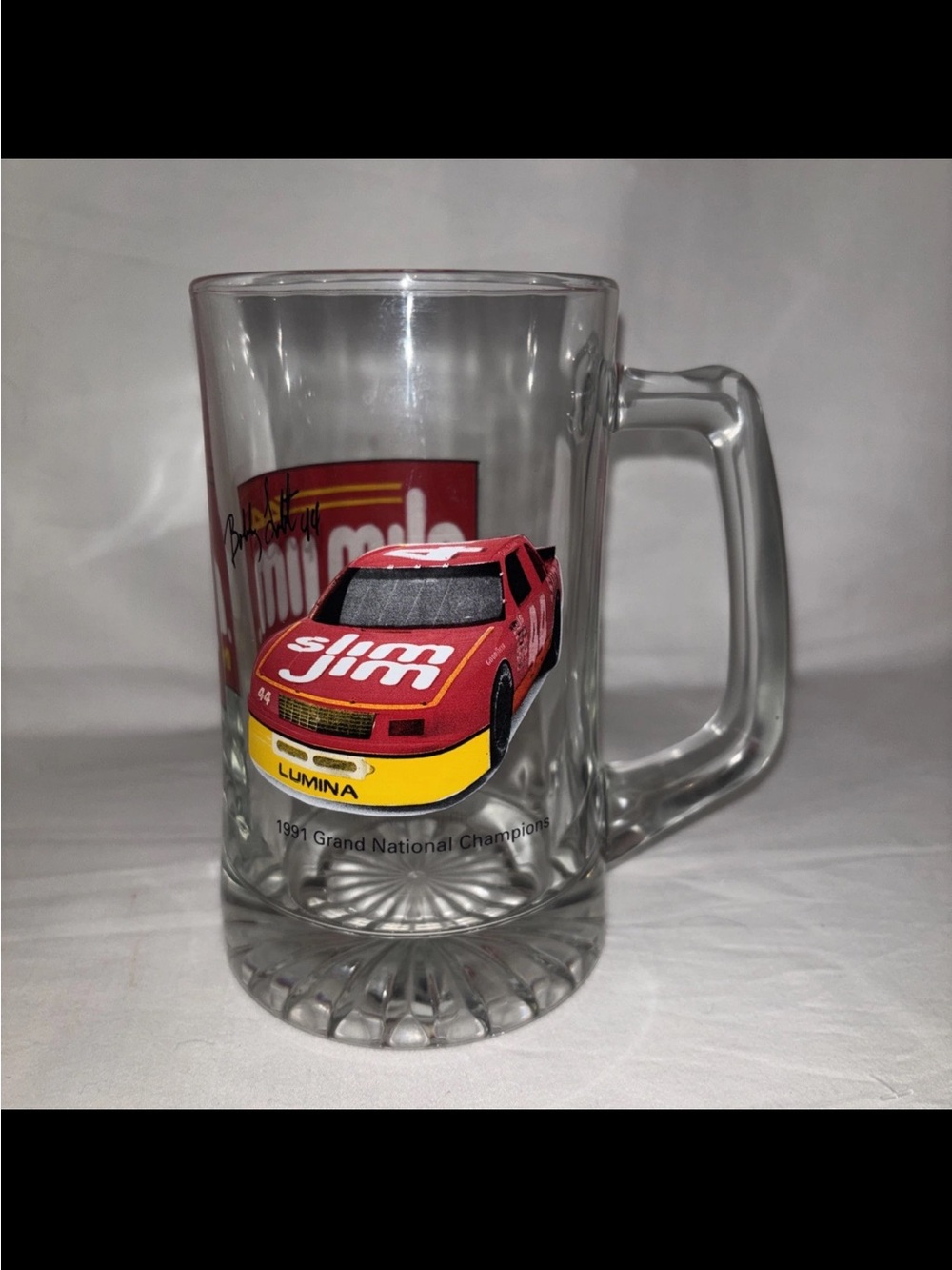 Vintage Slim Jim Racing Bobby Labonte  #44 Beer Mug 1991 Grand National Champion